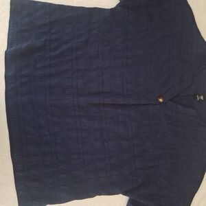 Navy Blue Button-Up Shirt